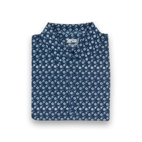 2Putt Golf - Blue Floral Women's Polo (Sleeveless)