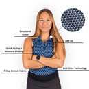 2Putt Golf - Blue Floral Women's Polo (Sleeveless)