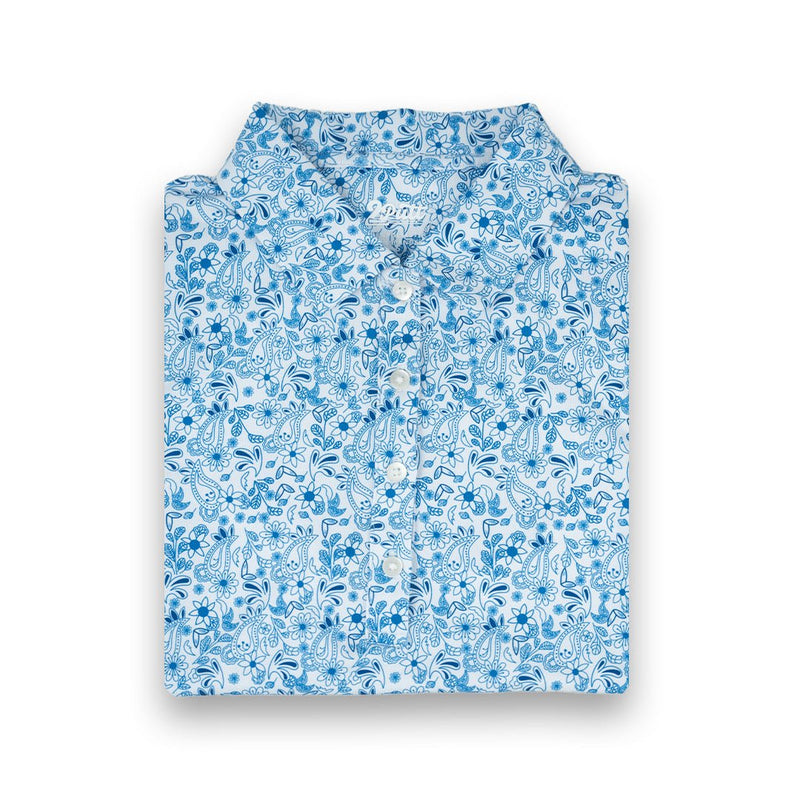 2Putt Golf - Blue Paisley Women's Polo (Sleeveless)
