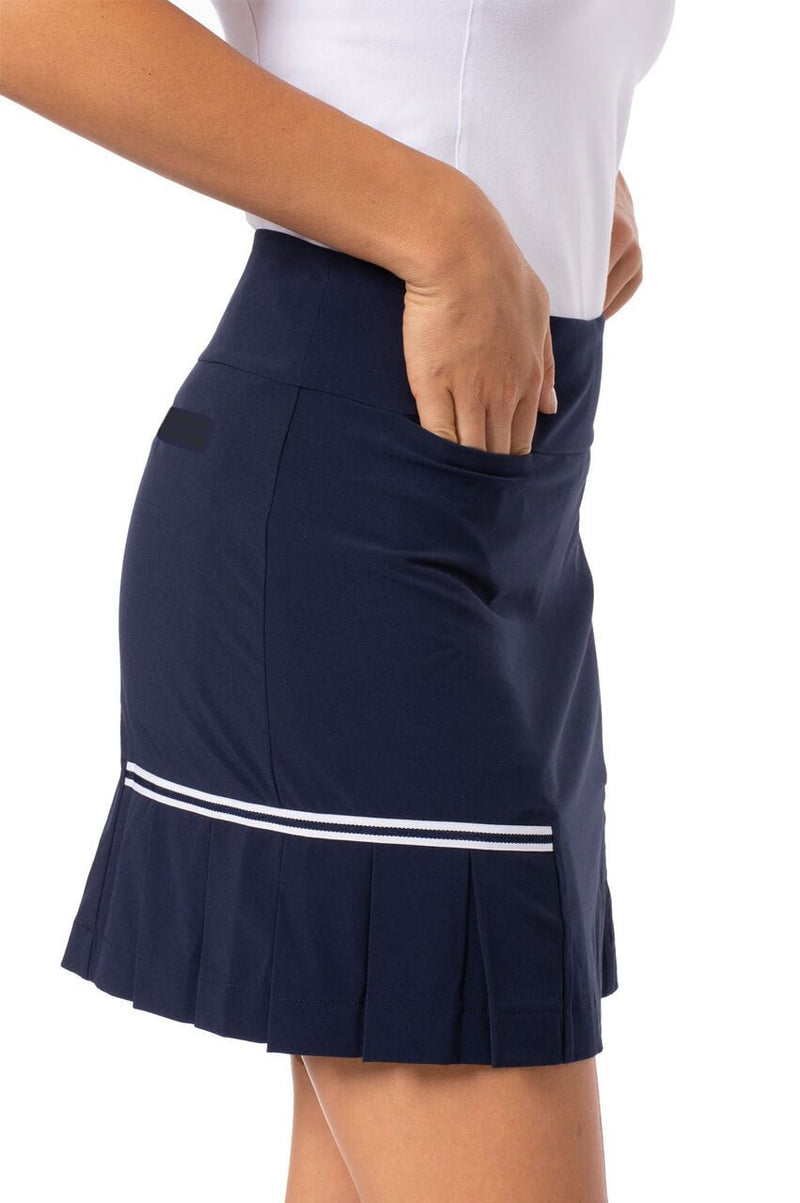 Golftini: Women's Performance Side Pleat Skort - Blueberry