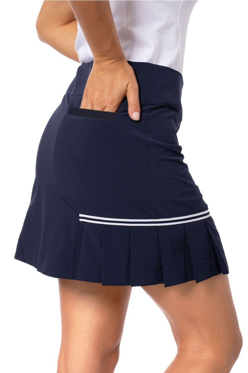 Golftini: Women's Performance Side Pleat Skort - Blueberry