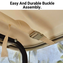 Golf Cart Sun Shade UV Mesh Top Cover For 80" Long Roof Beige