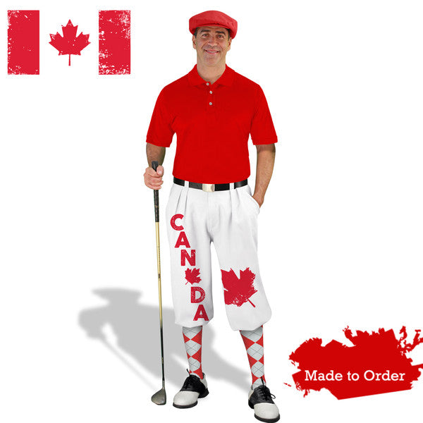 Golf Knickers: Mens Canada Homeland Letters Golf Knickers Outfit