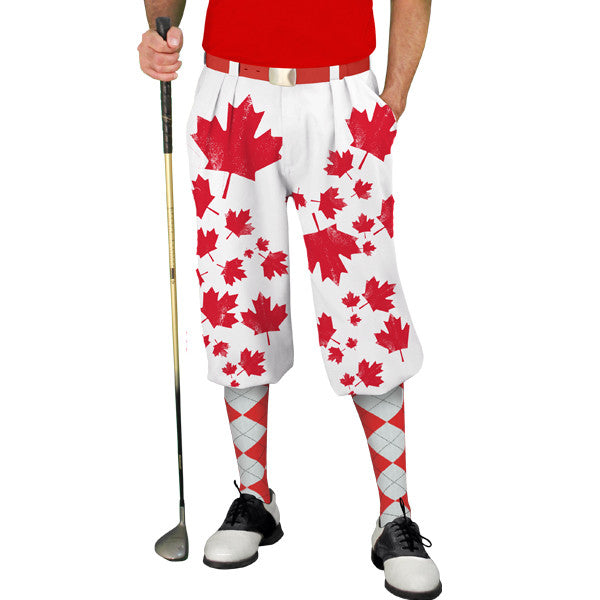 Golf Knickers: Mens Canada Homeland Maple Leaves Golf Knickers Outfit