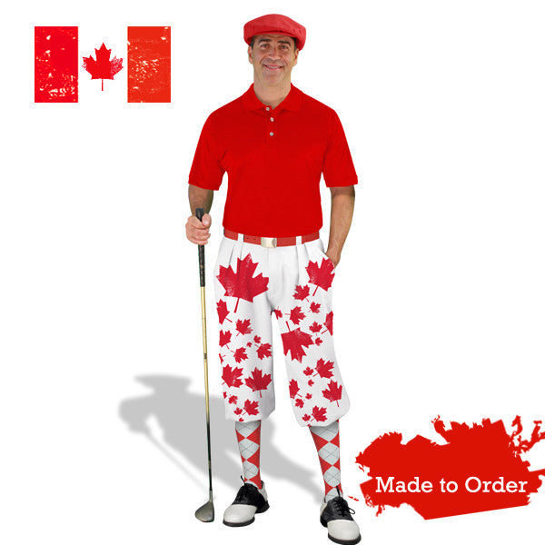 Golf Knickers: Mens Canada Homeland Maple Leaves Golf Knickers Outfit