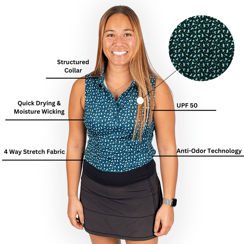 2Putt Golf - Cocktail Hour Women's Polo (Sleeveless)