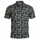 Tattoo Golf:  Men's Tacos & Tequila Cool-Stretch Golf Shirt - Black