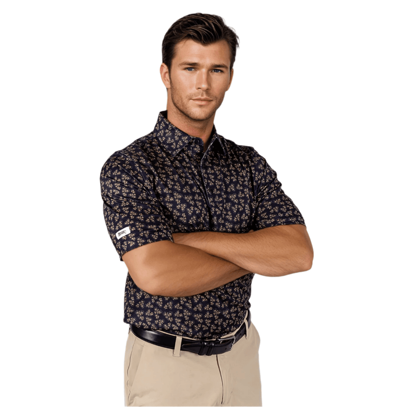2Putt Golf - Dark Floral Men's Polo
