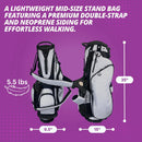 Taboo Fashions: Women's Lightweight 4-Way Golf Bag Stand Bag - Resort Collection - Black Tie Polka Dots