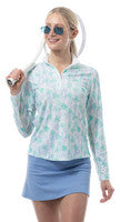 SanSoleil: Ladies UPF 50 SolCool Long Sleeve Zip Mock - 900463