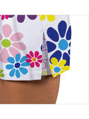 Skort Obsession: Pull On Skort - Night Daisies White Skorts