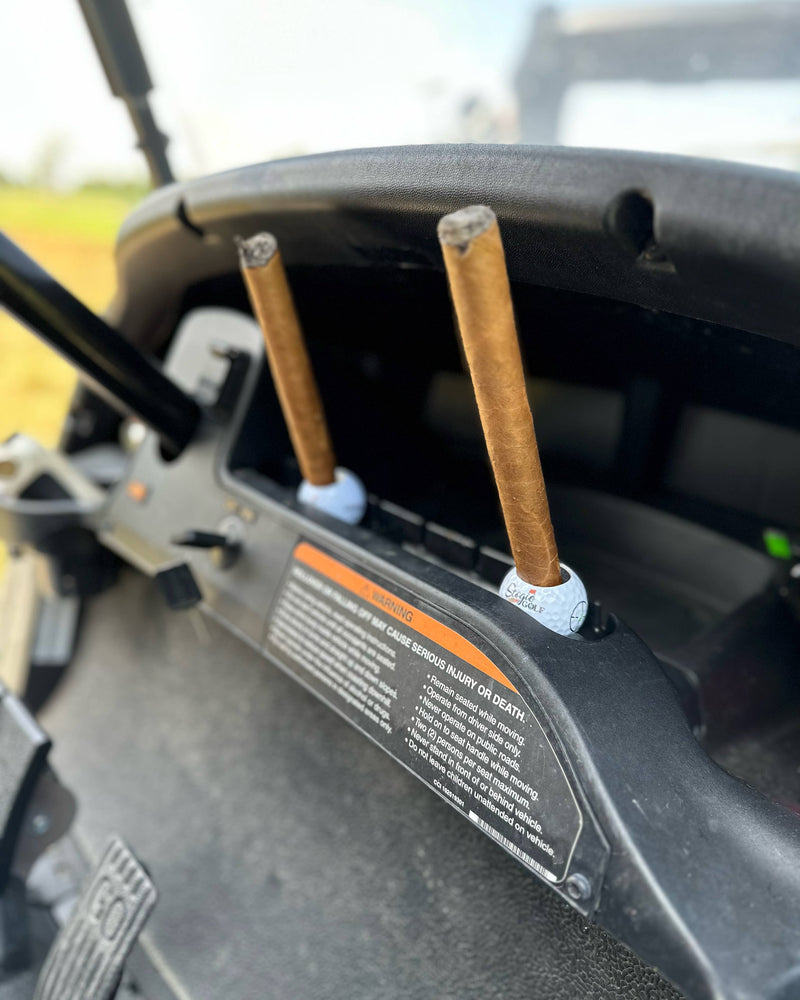 Golf Ball Cigar Holder Handmade Golf Accessory by Stogie Golf