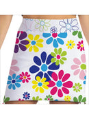 Skort Obsession: Pull On Skort - Night Daisies White Skorts