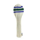 Sunfish:  Knit Wool Headcover - Classic 80s Tube Sock-Blue and Forest Green (Driver, Fairway, Hybrid, or Set)