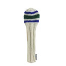 Sunfish:  Knit Wool Headcover - Classic 80s Tube Sock-Blue and Forest Green (Driver, Fairway, Hybrid, or Set)
