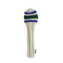 Sunfish:  Knit Wool Headcover - Classic 80s Tube Sock-Blue and Forest Green (Driver, Fairway, Hybrid, or Set)