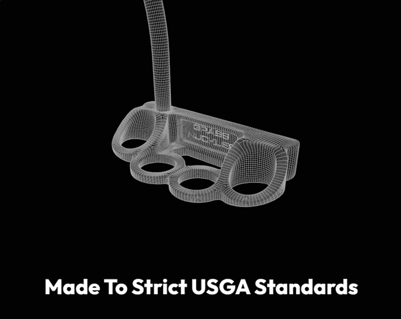 Grass Nuckles Mallet Putter with Head Cover