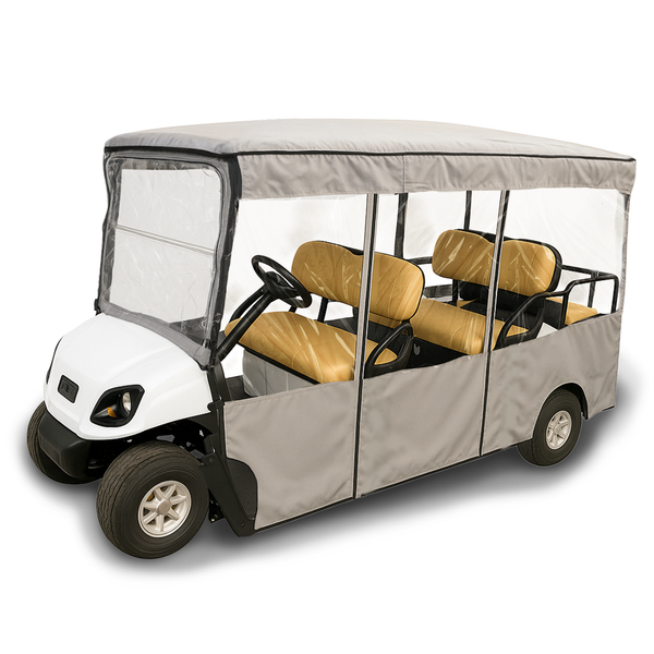 6 Passenger Driving Enclosure Golf Cart Cover fits EZGO 4+2 Bench