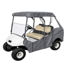 2+2 Passenger 3 Sided Driveable Golf Cart Enclosure for Short Roof 58"L Open Front - Grey