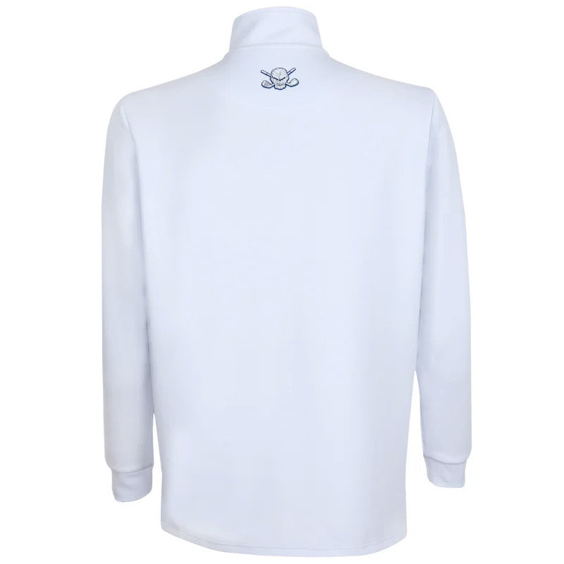 Tattoo Golf: Men's Clubhouse Full-Zip Golf Jacket - White/Blue Dusk