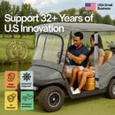 2 Passenger Driveable Golf Cart Enclosure Golf Cart Rain Cover YKK Door Zippers - Grey