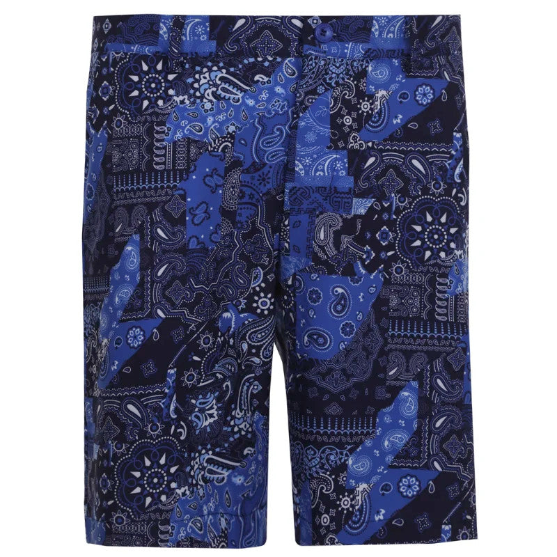 Tattoo Golf: Men's Hustler Cool-Stretch Golf Shorts - Blue