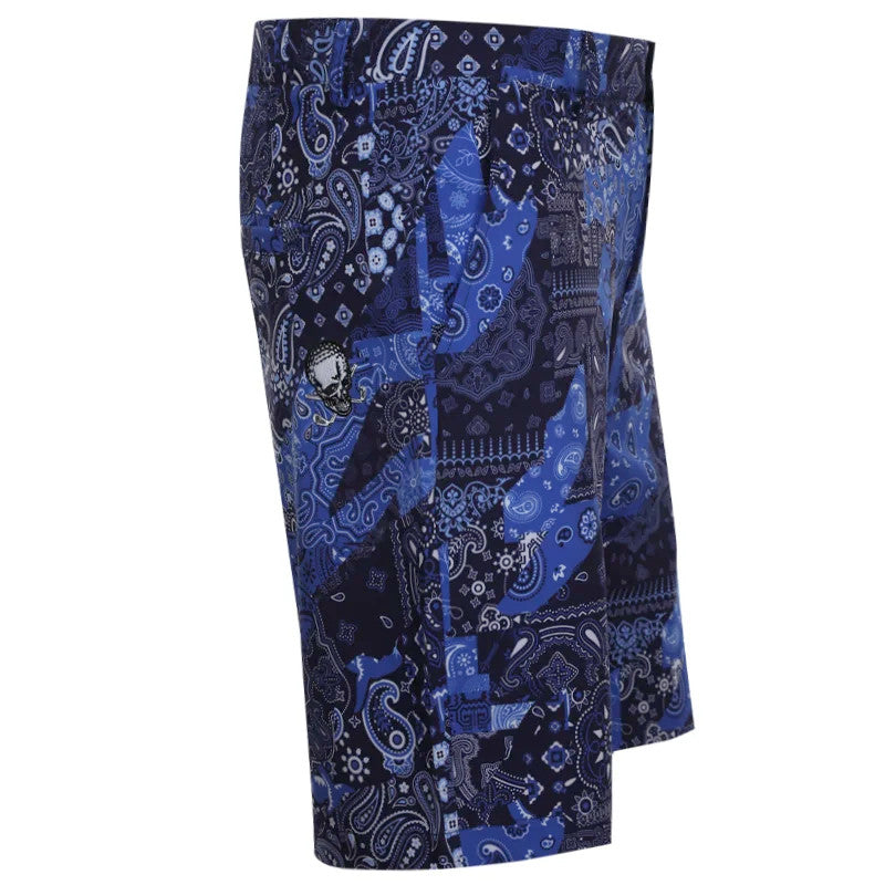 Tattoo Golf: Men's Hustler Cool-Stretch Golf Shorts - Blue