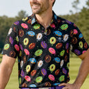 Tattoo Golf:  Men's Cool-Stretch Performance Golf Shirt - Glazed & Confused (Multicolor)