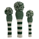 Sunfish: Knit Wool Headcover - Green Chevron (Driver, Fairway, Hybrid, or Set)