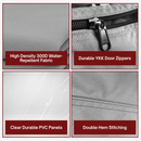 4 Seater Golf Cart Enclosure for 80 Inch Long Roof – Grey Rain and Winter Driving Cover