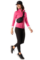 Golftini: Women's Double-Zip Sport Jacket - Hot Pink Clothing