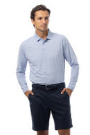 SanSoleil: Men's UPF 50 SolMelanage Ice Mini Stripe Polo - 900841MM