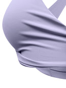 Pleated Halter Sports Bra