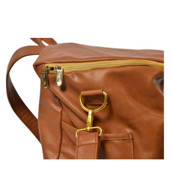 Sassy Caddy: Leather Back Pack - Honey Brown