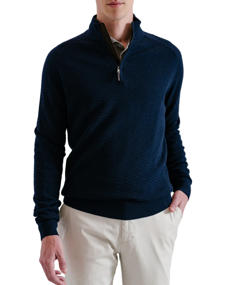 B.Draddy: Men's Quarter Zip Sweater - The Marsay