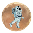 Sunfish: Copper Ball Marker - Astronaut Golfer