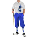 Golf Knickers: Mens Argyle Utopia Golf Shirt - UUU: Light Blue/Royal/White Clothing