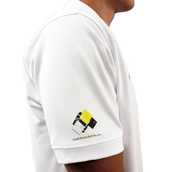 Golf Knickers: Mens Argyle Utopia Golf Shirt - NNNN: Black/Yellow/White