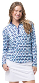 SanSoleil: Ladies UPF 50 SolCool Long Sleeve Zip Mock - 900463