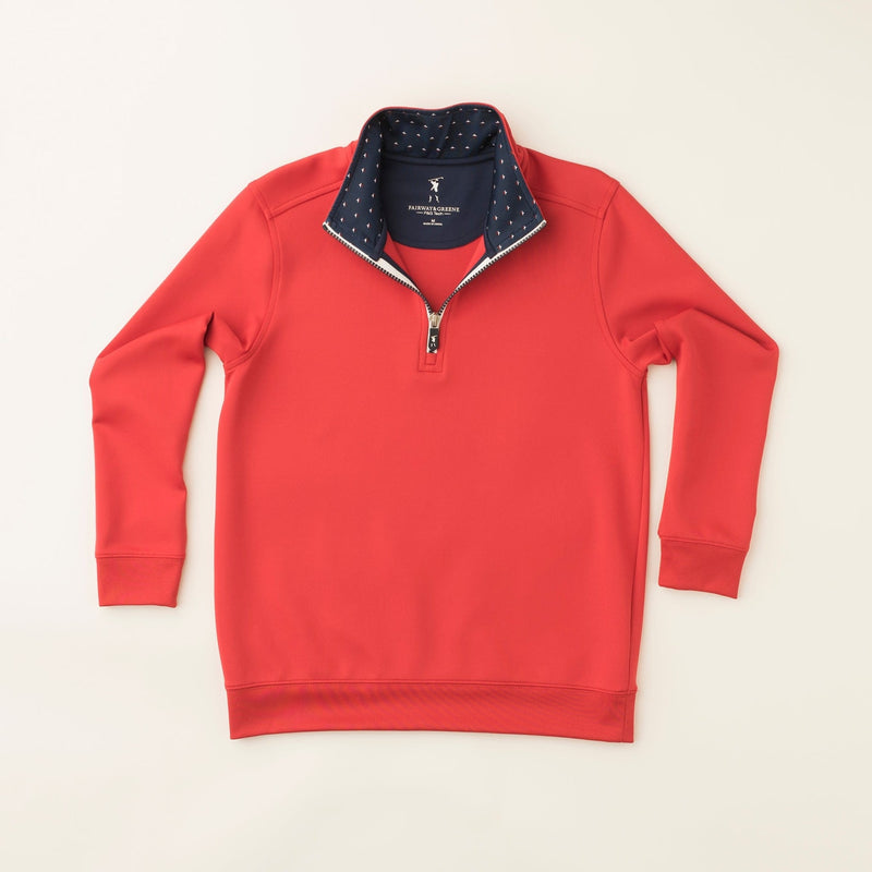 Fairway & Greene: BOY'S Caves Long Sleeve Quarter Zip Pullover