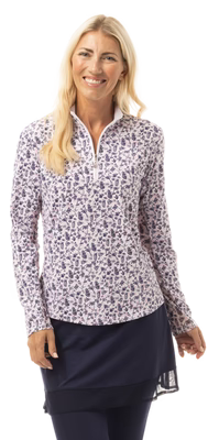 SanSoleil: Ladies Soltek Lux Long Sleeve Mock - 900621