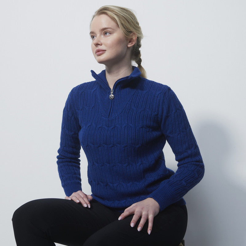 Daily Sports: Women's Olivet Cable Knit Pullover Unlined - Spectrum Blue