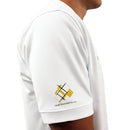 Golf Knickers: Mens Argyle Utopia Golf Shirt - FFF: Gold/White Clothing