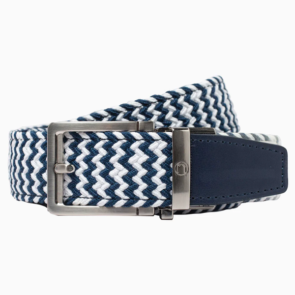 Nexbelt: Men's Braided Golf Ratchet Belt 1.38" [35mm] - Zigzag