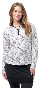 SanSoleil: Ladies UPF 50 SolCool Long Sleeve Zip Mock - 900463