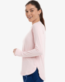 BloqUV: Women's UPF 50 Relaxed Scalloped Top (2015) - Tickle Me Pink Clothing