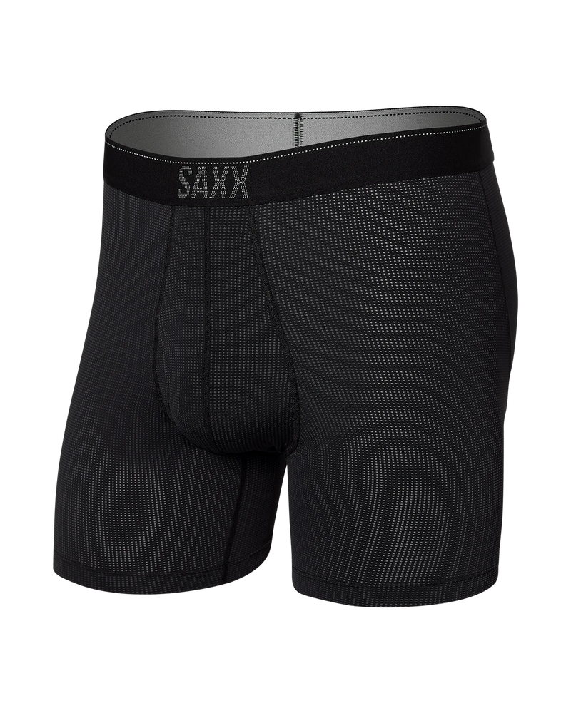 SAXX: Men's 5" Quest Quick-Dry Mesh Performance Boxer Brief - Black