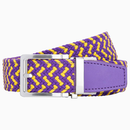 Nexbelt: Men's Braided Ratchet Golf Belt - Purple & Gold 1.38" [35mm]