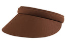 Dolly Mama: Ladies Chocolate Maddie Small Clip-On Visor - SALE Hats