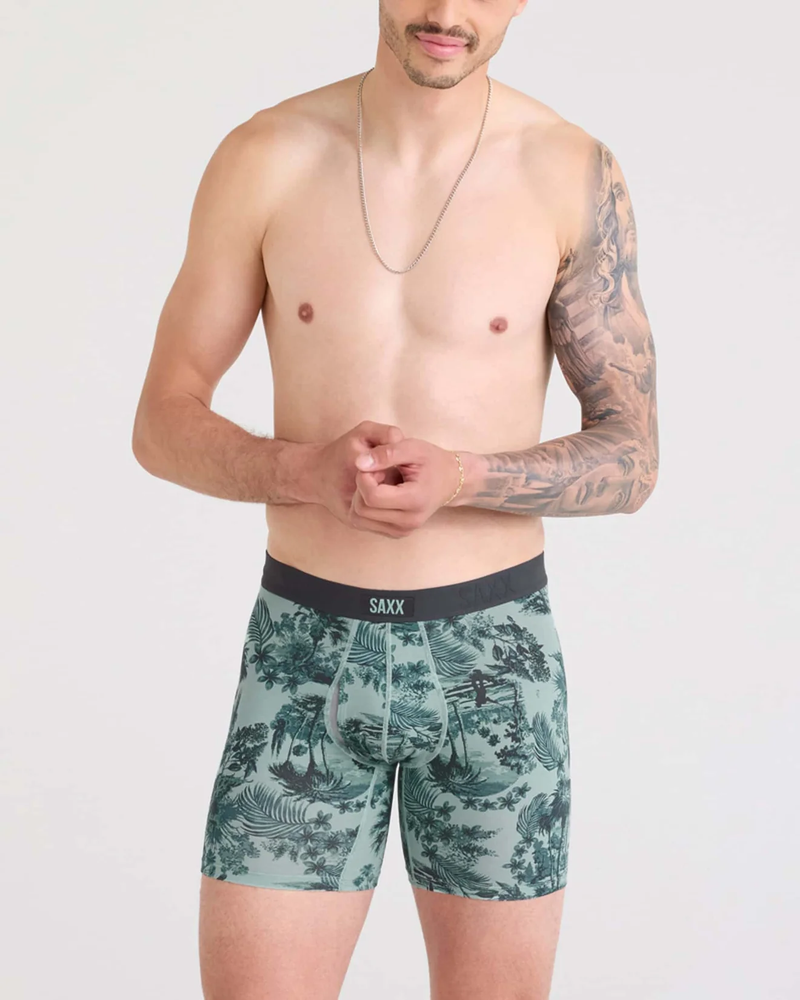 SAXX: Men's 6" Vibe Xtra Soft Comfort Boxer Brief - Golf Toile-Aquifer